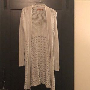 Size L silver duster sweater